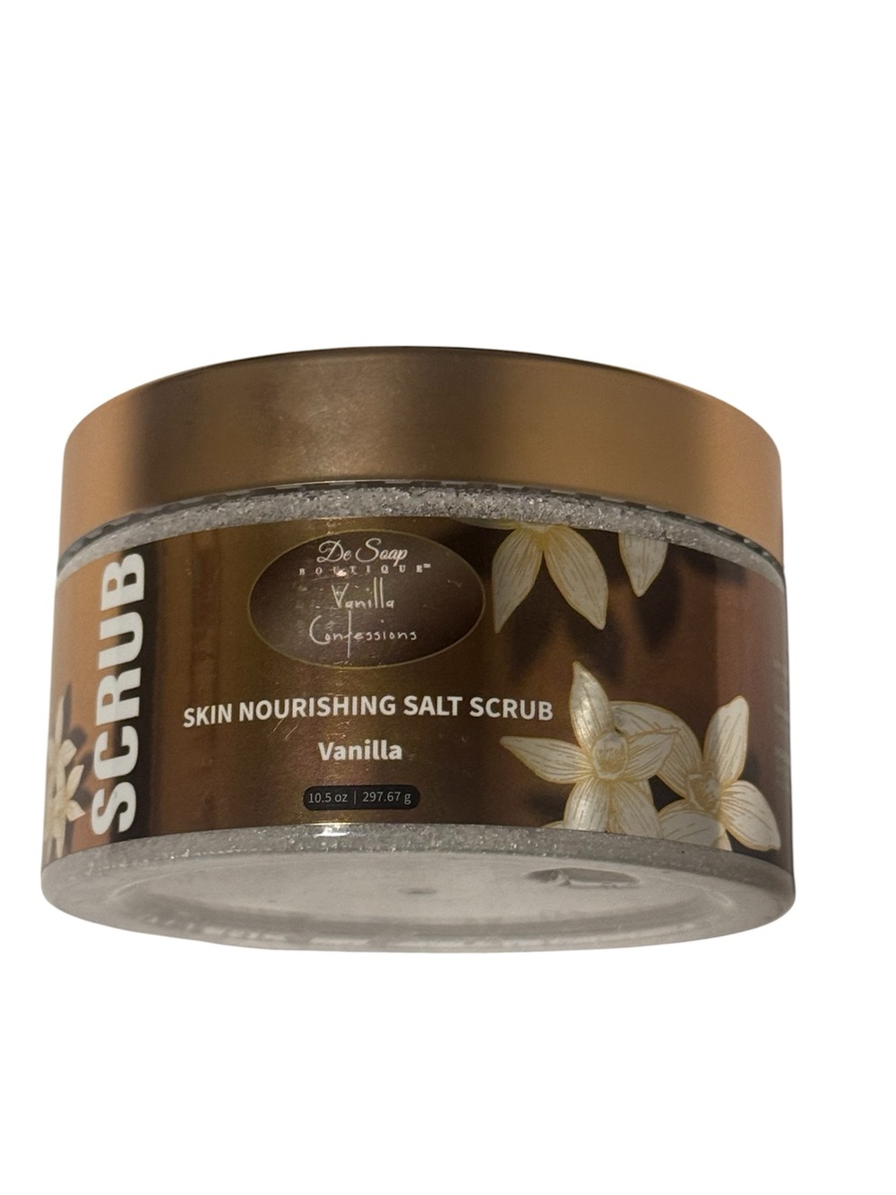 Vanilla Confessions Skin Nourishing Salt Scrub - by De Soap Boutique